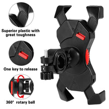 Lixada Bike Phone Holder 360 Rotatable Phone Mount Adjustable Cycling Phone Cradle Clamp Phone Rack