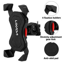 Lixada Bike Phone Holder 360 Rotatable Phone Mount Adjustable Cycling Phone Cradle Clamp Phone Rack