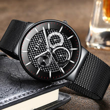 Men's watch fashion casual watch waterproof watch ultra-thin quartz watch simple business watch the best gift.