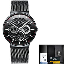 Men's watch fashion casual watch waterproof watch ultra-thin quartz watch simple business watch the best gift.