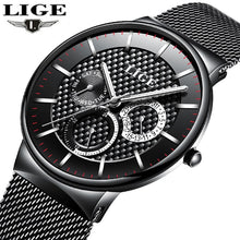 Men's watch fashion casual watch waterproof watch ultra-thin quartz watch simple business watch the best gift.